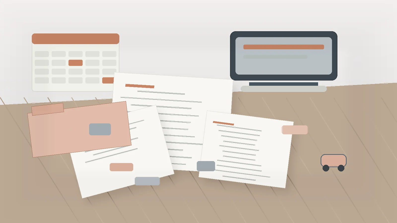 Injured In A Road Accident: Evidence To Keep document preparation scene