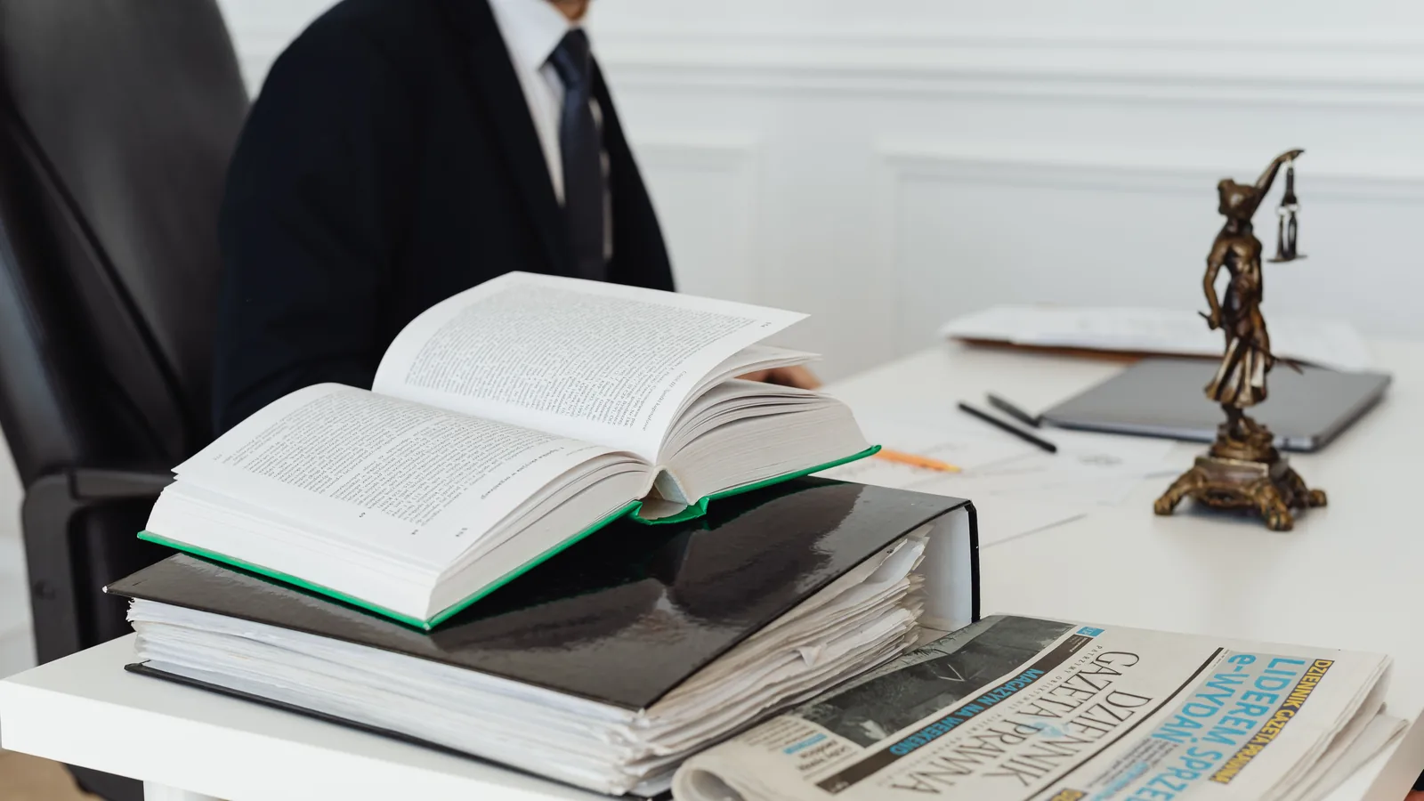 Legal books and documents prepared for research