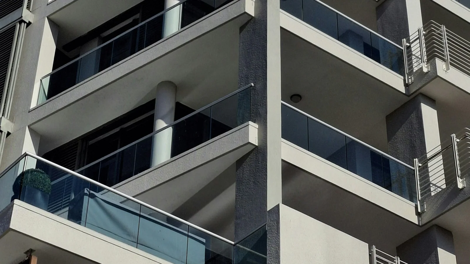 Balconies on a modern apartment building in Cape Town
