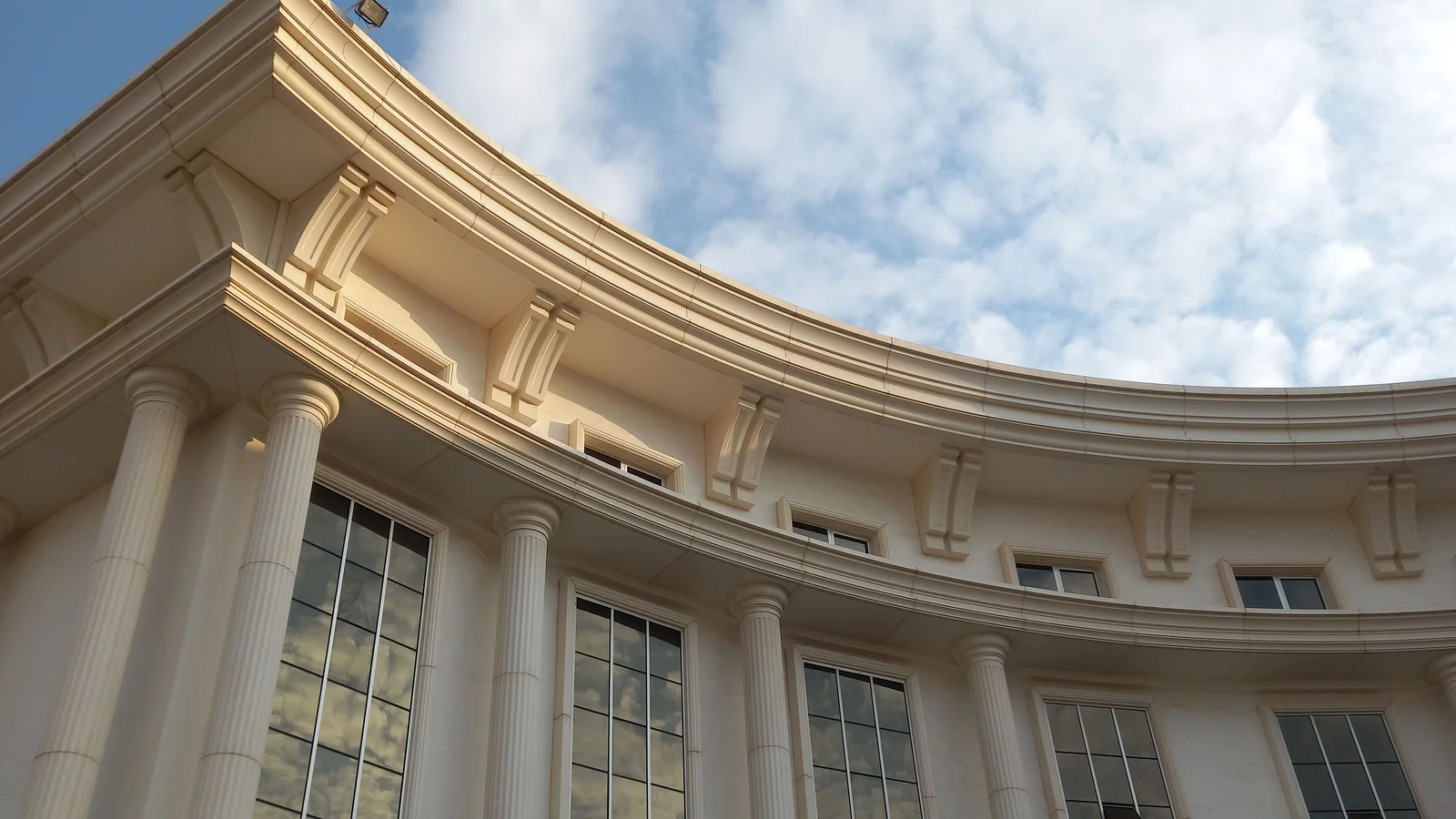 Neoclassical civic building with tall columns